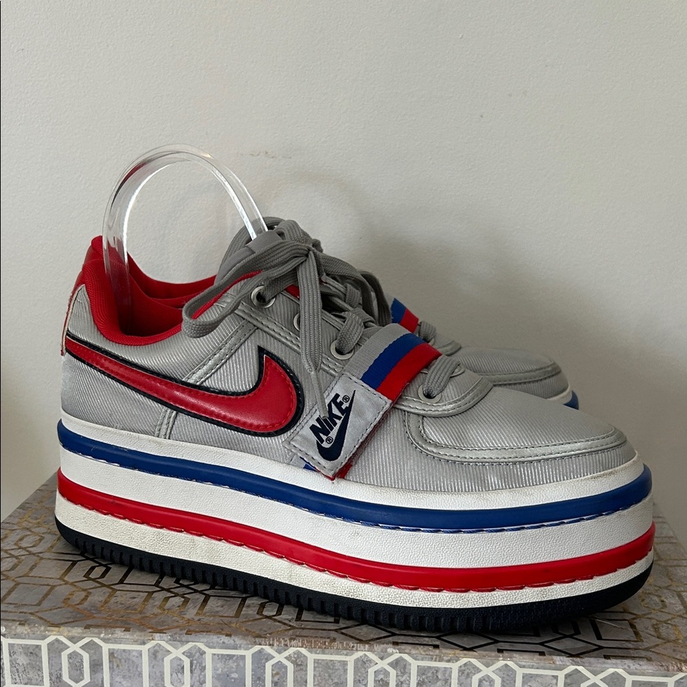 Nike Platform Sneakers in Gray, Red, Blue, White